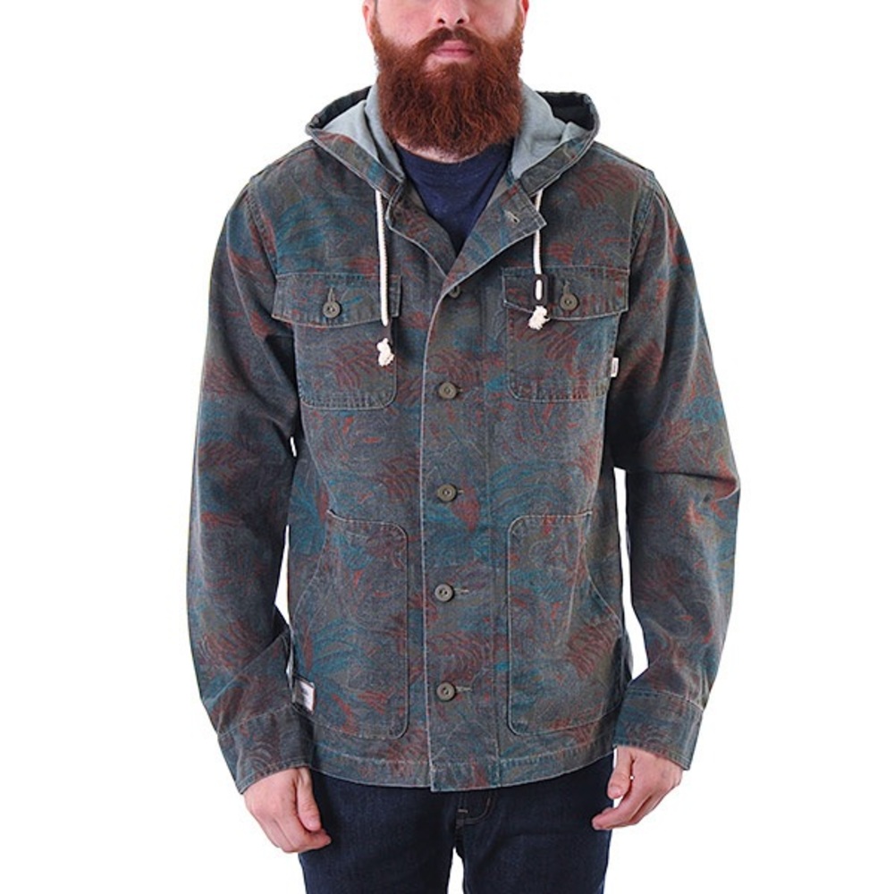 NWT VANS Lismore Hoodie Jacket Tropical Camo MEN